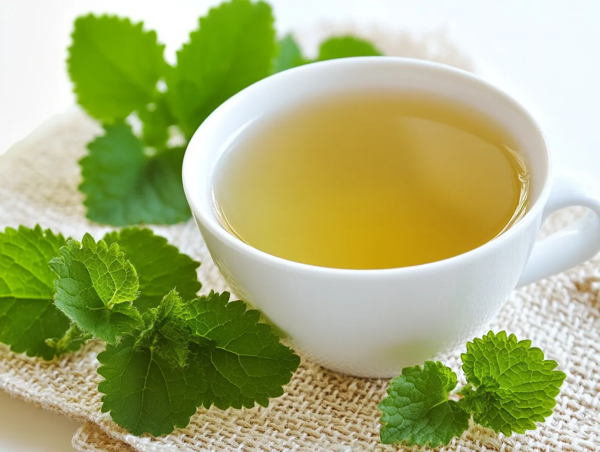 Lemon balm for weight loss – tea and fresh leaves