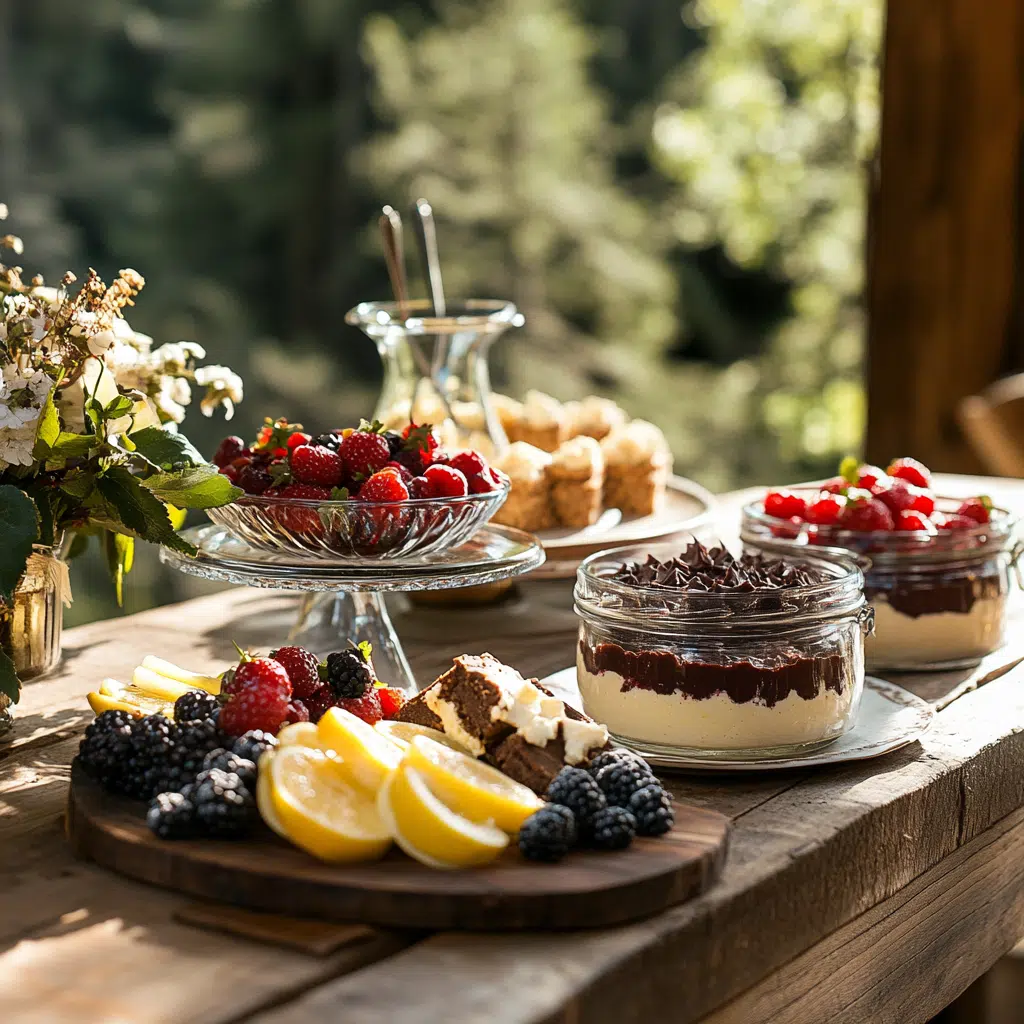 Ricotta cheese dessert recipes displayed on rustic table