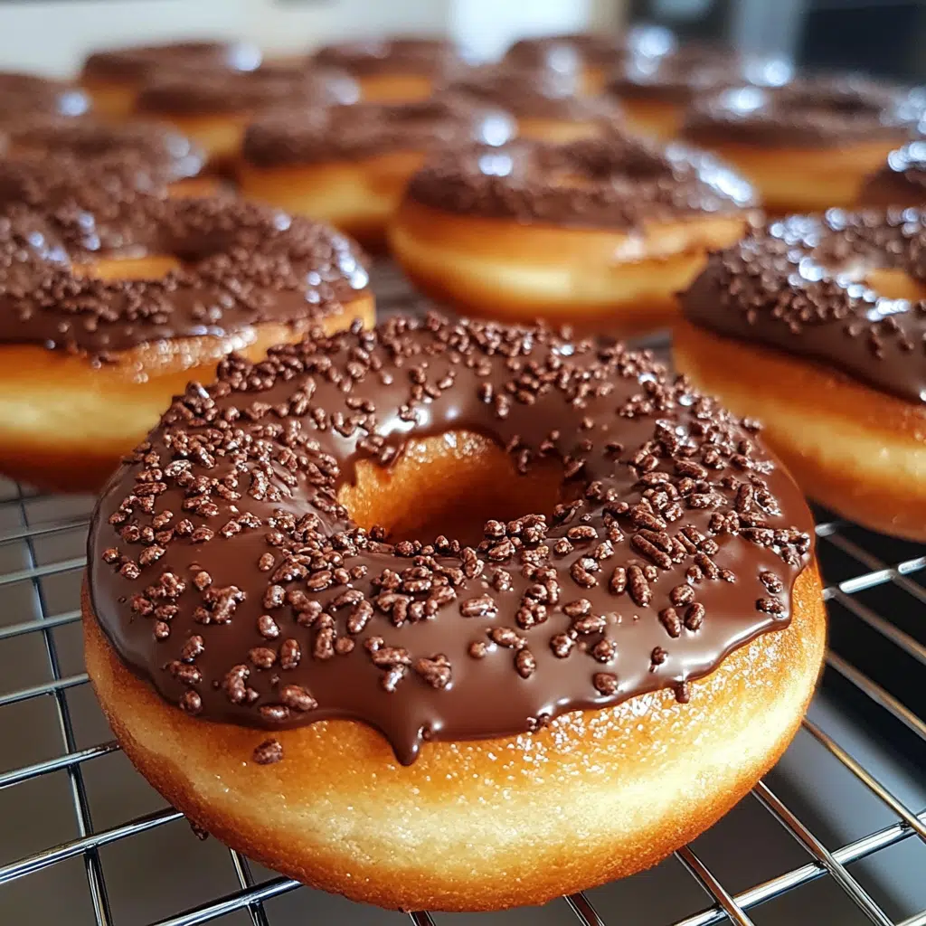 chocolate and vanilla protein donuts fresh from the oven