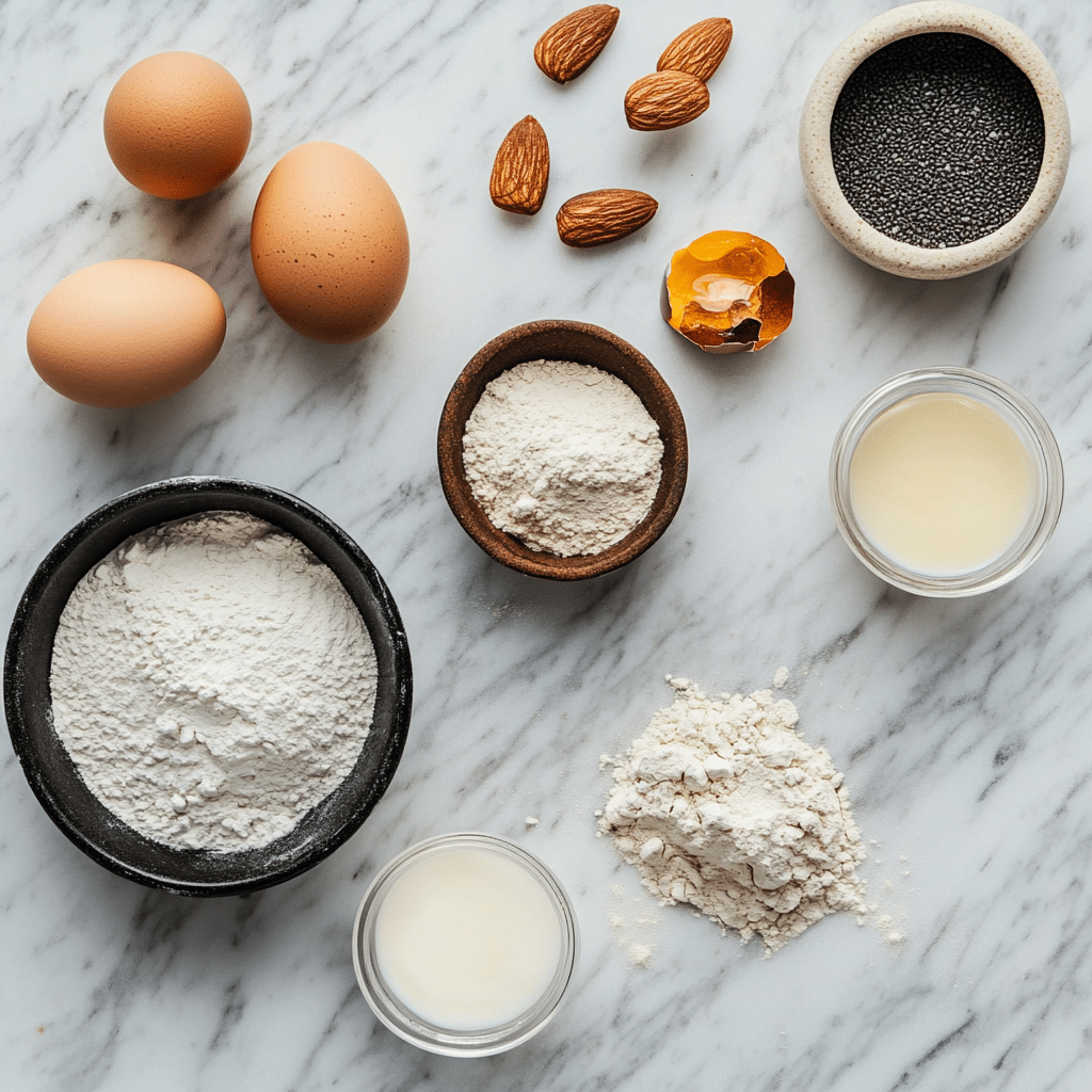 Ingredients used to make healthy protein donuts