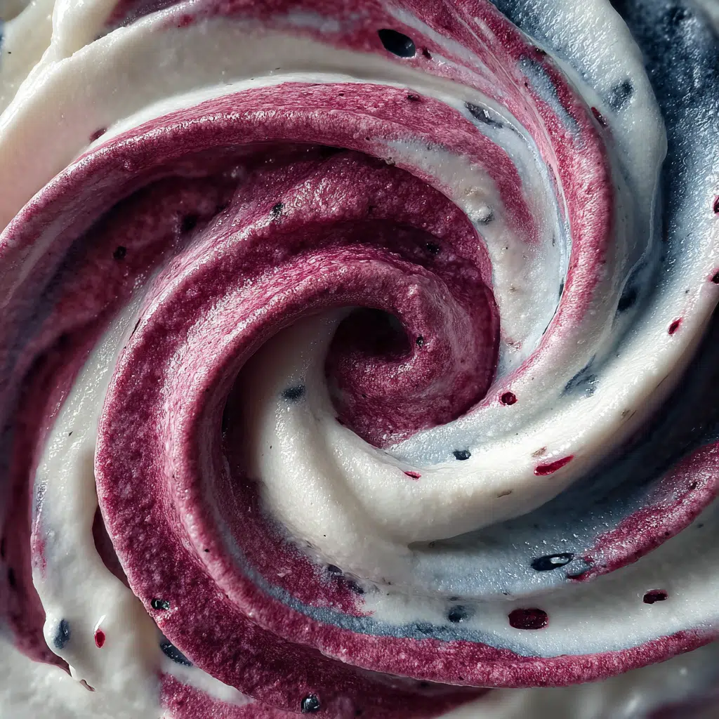 blueberry compote with protein ice cream