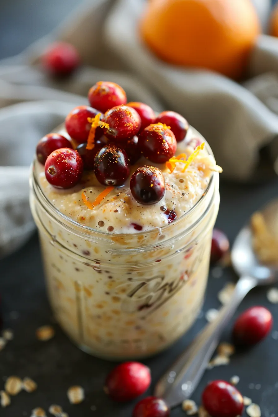 Cranberry Orange Overnight Oats (High Protein, Make Ahead)