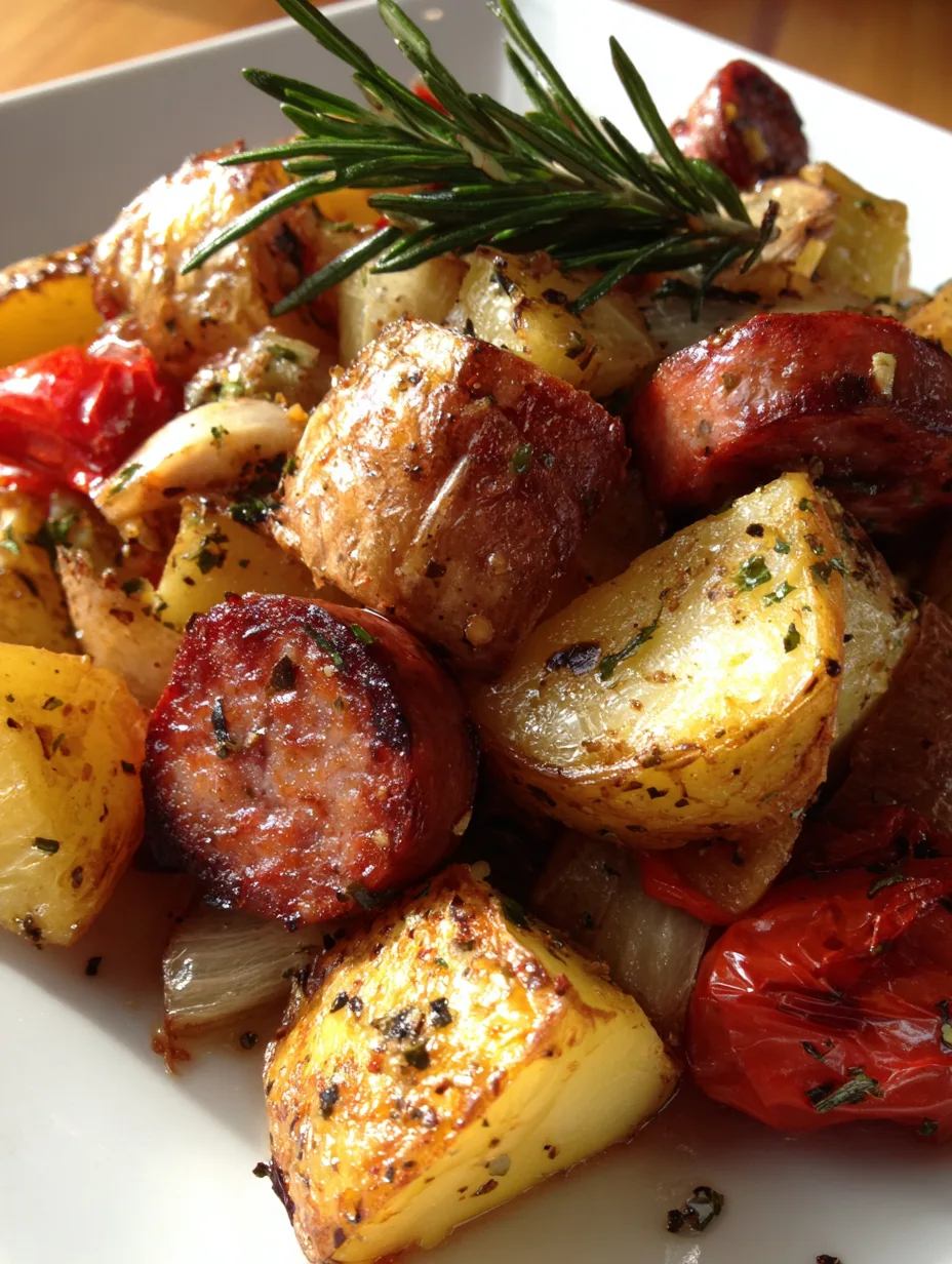 Easy One-Pot Roasted Potato and Sausage Bake