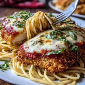 Air fryer chicken parmesan with crispy golden breading and melted mozzarella