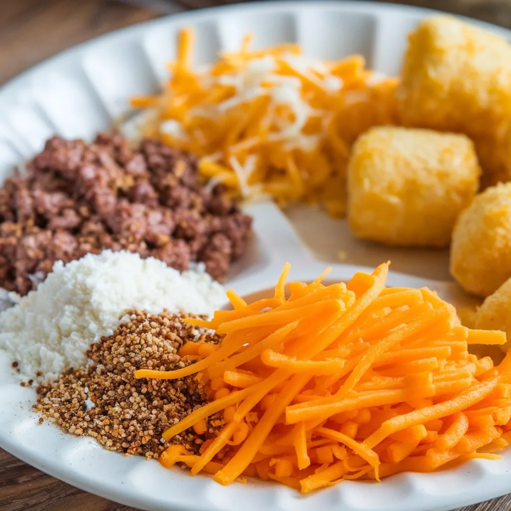 Ingredients for Taco Tater Tot Casserole